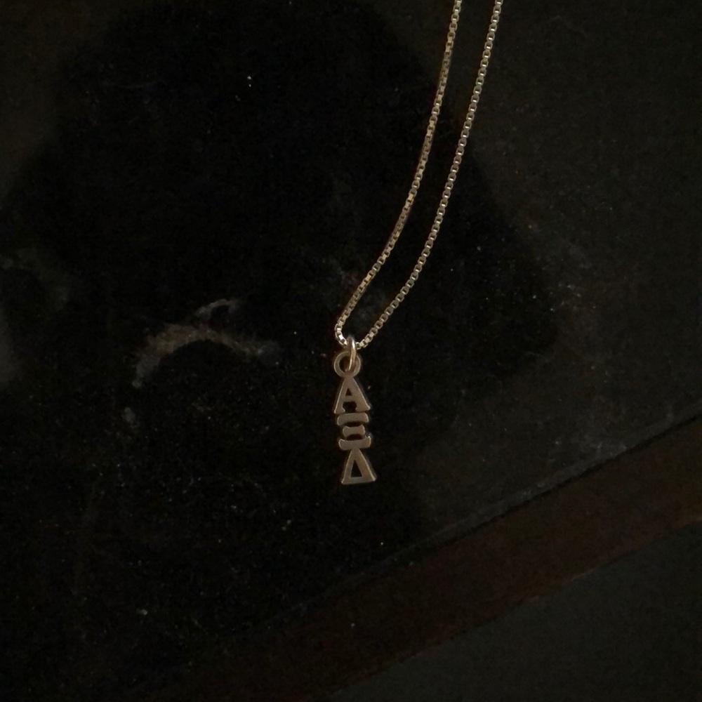 Alpha Xi delta drop necklace
